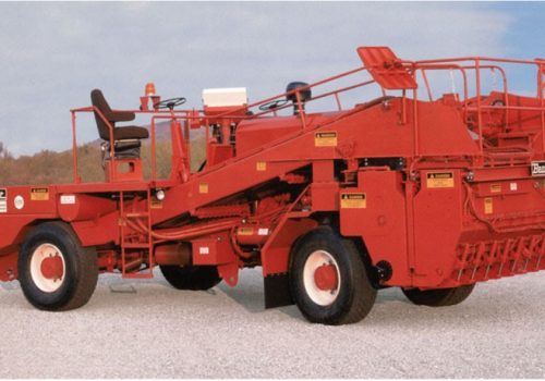 A BearCat Chip Spreader used for chip seal paving