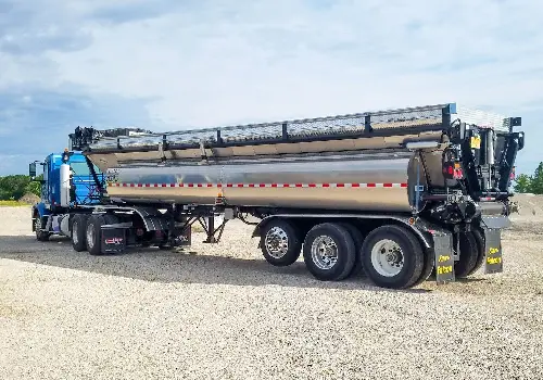 A piece of chip seal equipment is seen. BearCat Manufacturing sells chip seal equipment in Kansas.