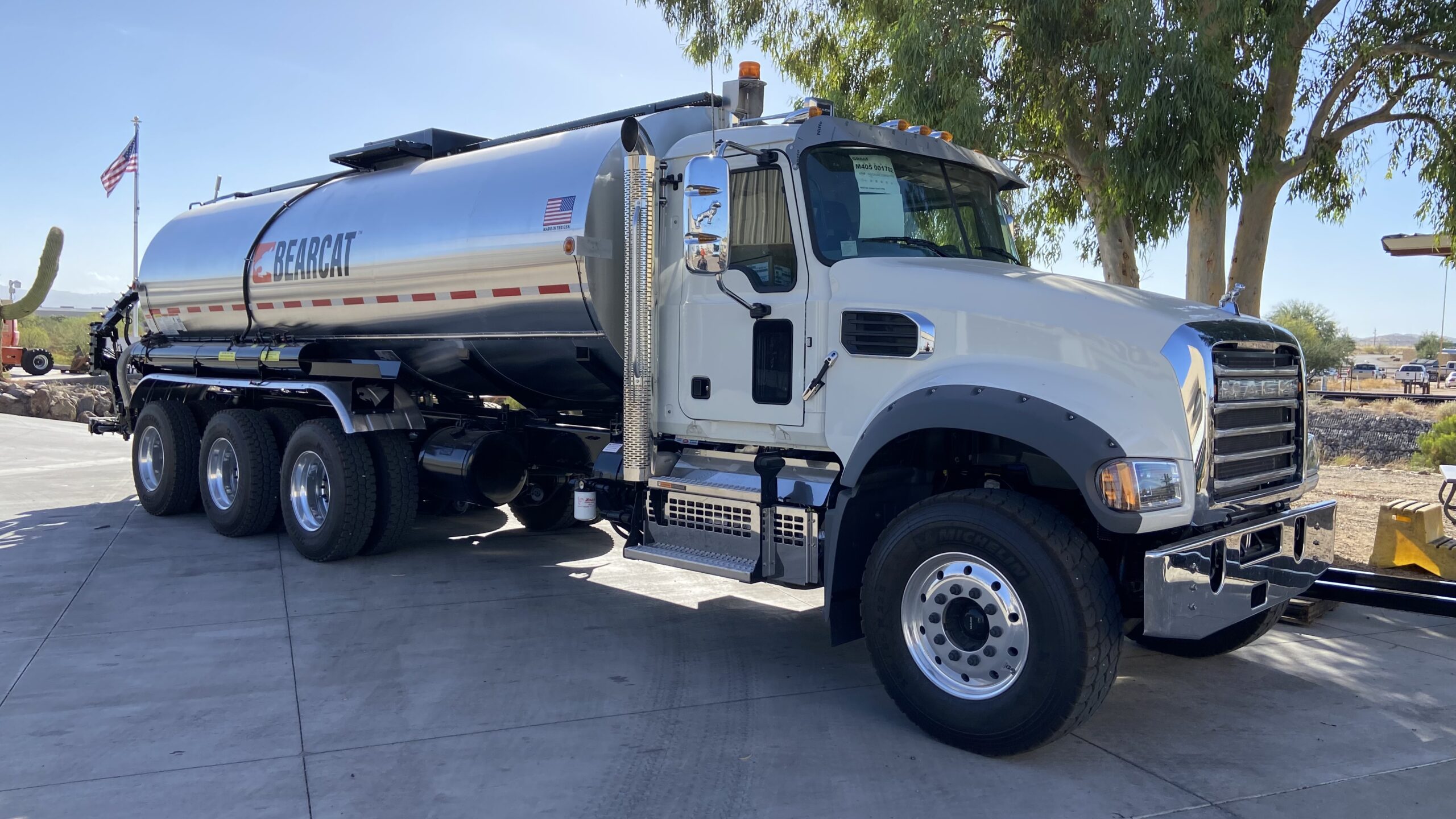 The side of a BearCat Asphalt Distributor